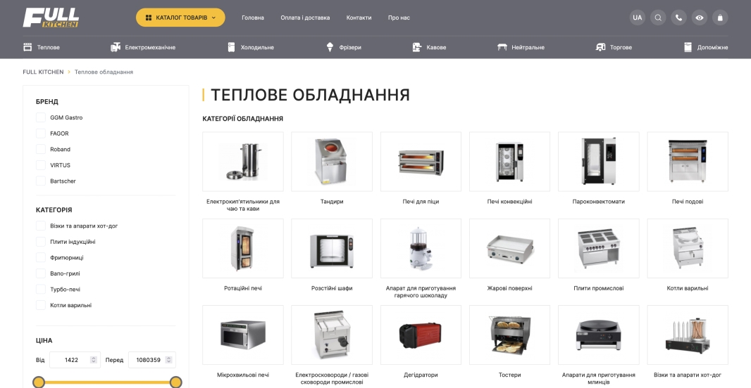 Каталог товаров